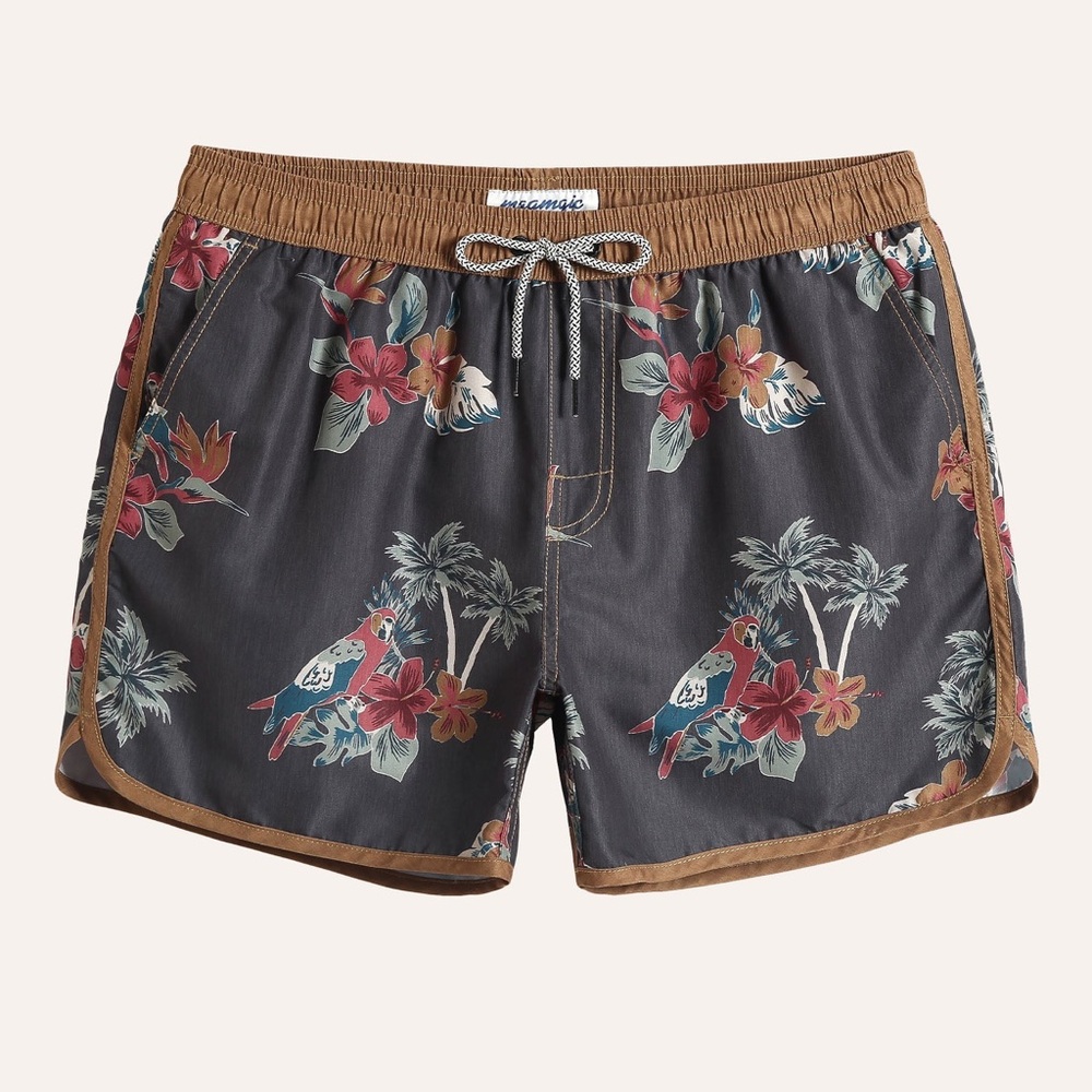 Maamgic ChinoWave Parrot Print Swim Trunks men’s‎ size XL
